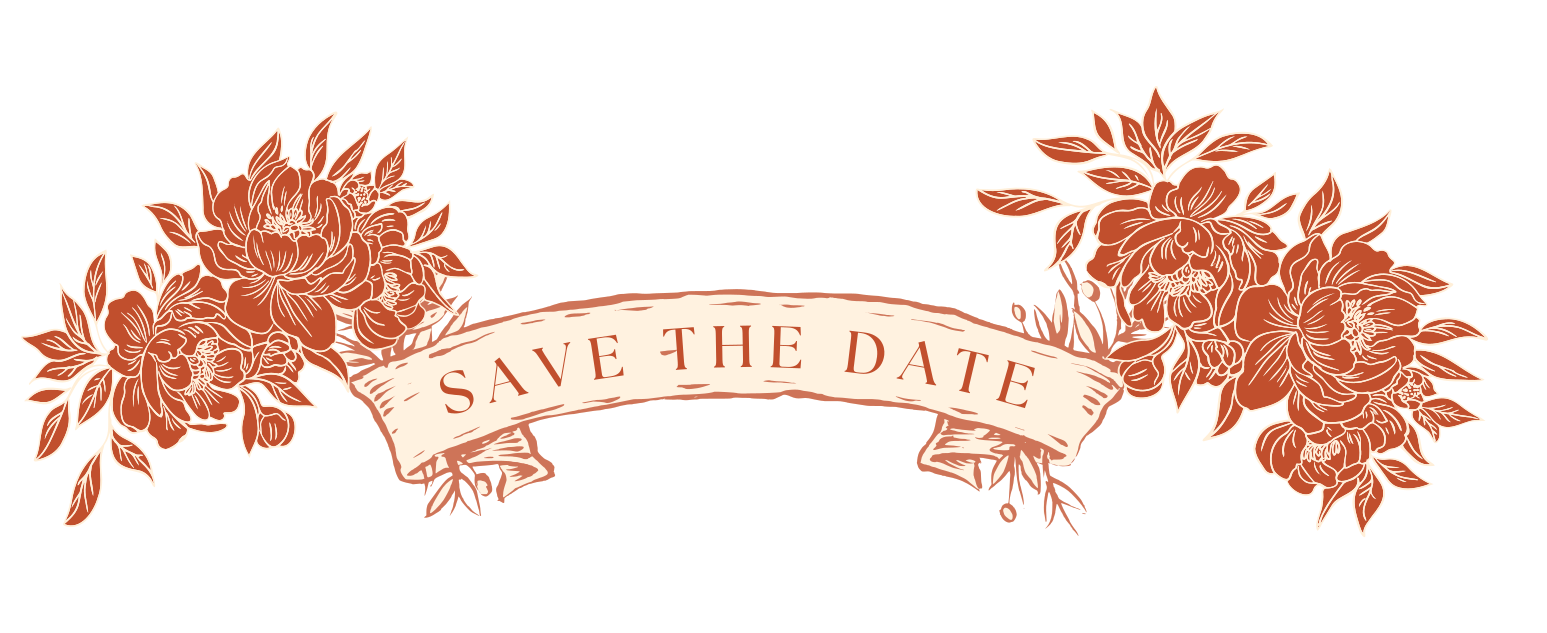 Save the date text